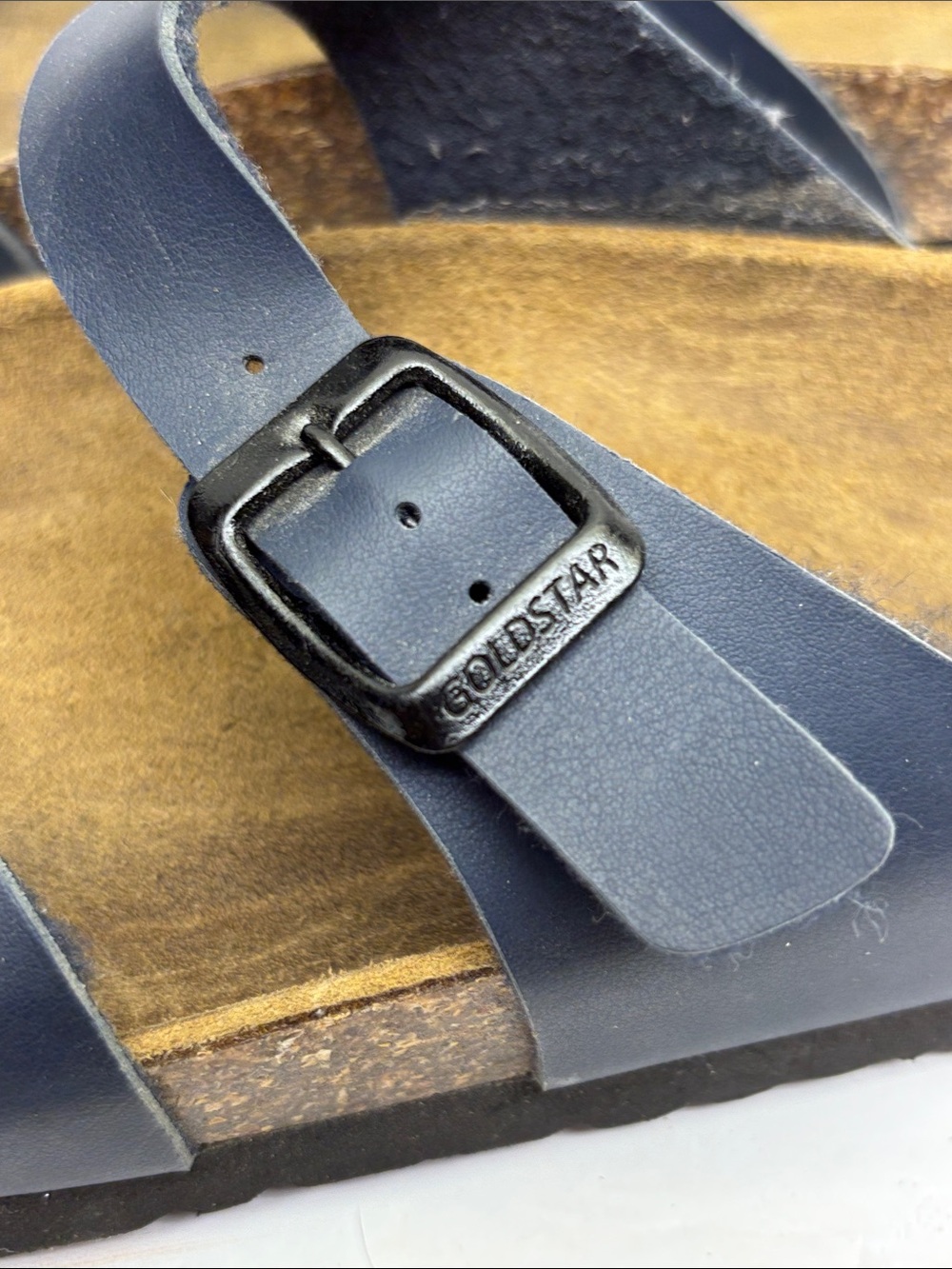 Goldstar made in Italy Navy Blue Adjustable Buckle Sandals, SZ 43 men’s View 5